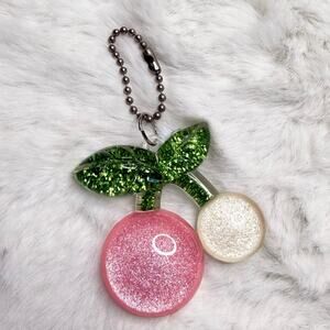 Fashion Cherry Cherry Glitter Bag Fob Charm Bag